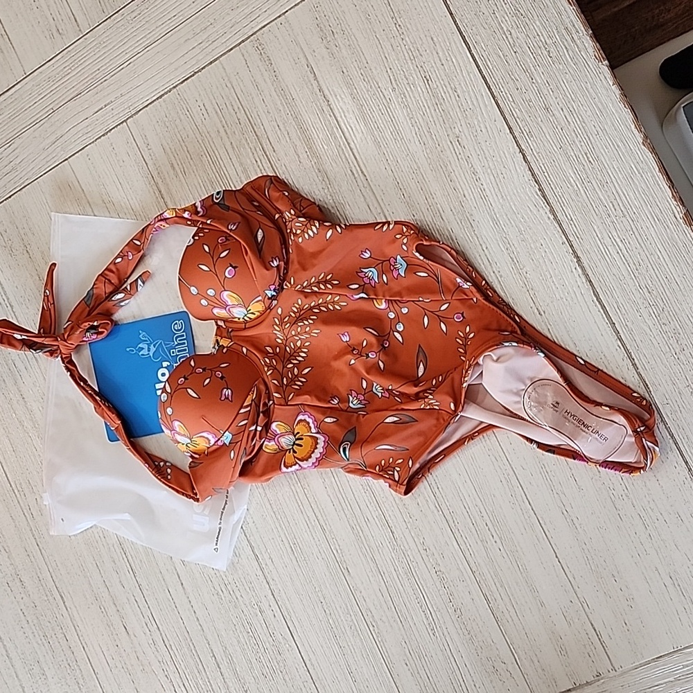 New Cupshe XoXo Floral Sweetheart One Piece XS